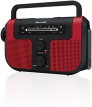 Weather X WR383R WB/AM/FM/NOAA Solar/Hand Crank Charge Radio - Red - £23.87 GBP