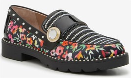 Betsey Johnson BRAYLON Floral Velvet Pearls Rhinestones Patent Leather S... - $67.99