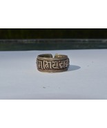 VTG Sterling Silver - CHINESE EXPORT Symbols sizeable MANTRA CHANT Ring ... - £37.04 GBP