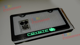 2024 Glowing Coyote Mustang 5.0 GT Real Carbon Fiber License Plate Frame... - $41.87