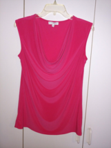 Chaus New York Ladies Hot Pink Sleeveless Knit Pullover TOP-M-POLY/SPAN.-WORN 1 - £7.07 GBP