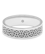 Mens Wedding Band Platinum 6mm Trinity Knot Medium Weight - $37,081.56 MXN