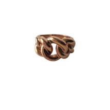 Bronze Milor Italy Rose Gold Tone Chunky Twist Knot Ring Size 8.5 - £14.78 GBP