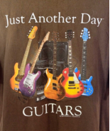 Just Another Day GUITARS Electric Guitars Amp Guitarist SS Brown T Shirt XL Tee - $180.63 MXN