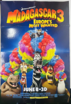 Madagascar 3 Movie Poster Original Promotional 27x40 Folded 2 Sided Europes Most - £19.23 GBP