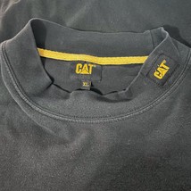 CAT Caterpillar Logo Licensed Mock Neck Long Sleeve Shirt Black - Size XL - $22.26