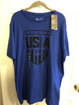 NWT Under Armour UA Men&#39;s Size XL, MEDIUM Freedom USA BLUE - $19.99