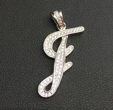 NEW!! 925 Sterling Silver CZ Letter Initial &quot;I&quot; Pendant Necklace - £19.69 GBP