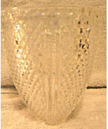 Vintage Diamond Point Glass Hurricane Shade for Chandelier  - $66.55 CAD
