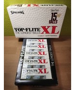 Top Flite XL HI VISIBILITY WHITE Golf Balls Spalding 15 Balls 5 Sleeves ... - £21.01 GBP