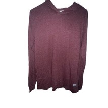 Kinetix Shirt Mens Medium Wine Red Hooded Long Sleeve Tee Minimal Casual... - $30.78