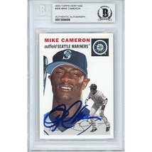 Mike Cameron Seattle Mariners Auto 2003 Topps Baseball On-Card Autograph Beckett - £61.67 GBP