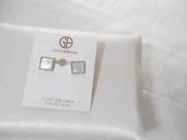 Giani Bernini 1/2&quot; SS Cu.Zirconia Mother-of-Pearl Stud Earrings D129 $129 - $31.79