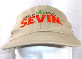 Vintage Sevin Garden Tech Lowes Beige Trucker Hat With Mesh Back &amp; Adjus... - $11.40