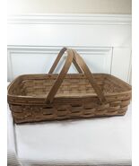 LONGABERGER 1986 Dual Swivel Handles Bread Cake Gathering Basket Signed ... - $891.49 MXN
