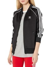 adidas Originals Women&#39;s Superstar Track Jacket FM3288 Black/White  Size XSmall - $42.89