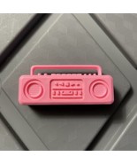 Mattel Barbie Doll Boom Box Radio Cassette Player W/ Handle Solid Hot Pi... - $18.40 CAD