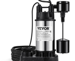 VEVOR 1.5 HP Submersible Cast Iron and Steel Sump Pump, 6000 GPH Submers... - $288.25