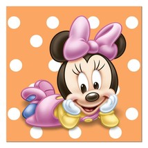 Disney Minnie Mouse 1st Birthday Party Dessert Paper Napkins 16 Per Package - $69.89 MXN