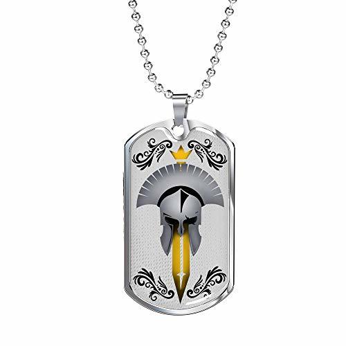 Express Your Love Gifts Spartan Roman Gladiator Mens Warrior Helmet Pendant Neck