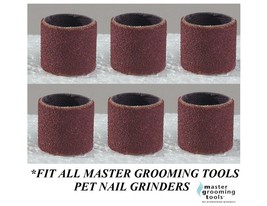 6 Medium Sanding Bands Grinding For Master Grooming Tools Nail Grinders Sleeve - £9.58 GBP