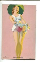 Pair Of Peaches-Mutoscope Pin-Up Arcade Card - $32.01