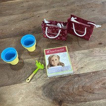 American Girl Classic Silver Pierced Doll Earrings, 4 Planters, 1 Rake, ... - $12.20
