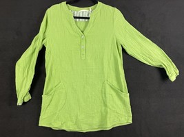 Romantic Soft Surroundings Women&#39;s Green Resort Cover Tunic Top Size M - £19.85 GBP