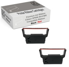 MARS POS Ribbons Compatible with Citizen DP600 Red Black Printer Ribbon 2 Pack C - £7.80 GBP