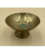 Antique Persian Bronze Bowl With Inset Marachite - £57.75 GBP