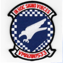 4.5&quot; NAVY VMA(AW)-533 SQUADRON CHECKER EMBROIDERED PATCH - $39.99