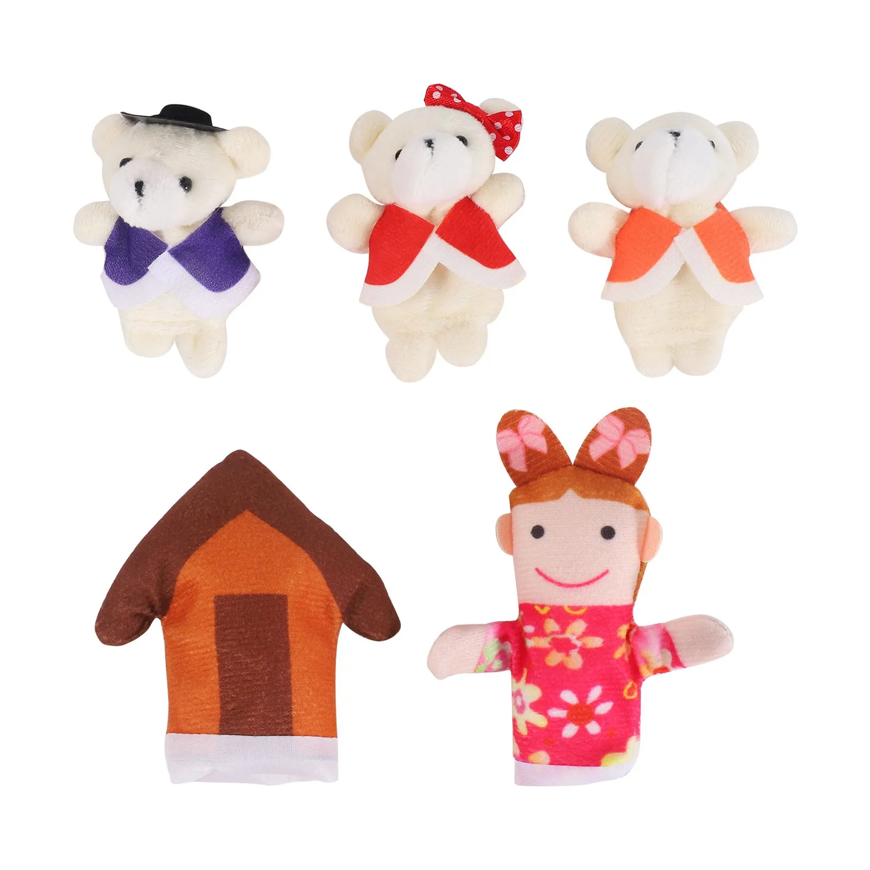 Lot of 5 pcs Finger Puppets Fairytale Fairy Tale ilo and s - £84.26 GBP