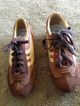 RARE VINTAGE 1980'S MADE IN TAIWAN RUNNING SHOES sz 3,5 original suede - $259.68