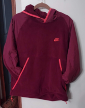 Nike Fleece Hoodie Jacket Burgundy Red LG EUC - £7.98 GBP