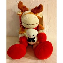 Gund Rare 9&quot; Christmas Flapadoodles Moose Snowman Holiday Beanie Stuffed... - $11.87