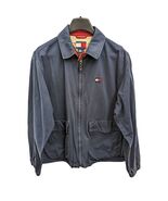 Vintage 90's Tommy Hilfiger Zip Up Harrington Jacket w Pockets Navy Blue... - $159.99