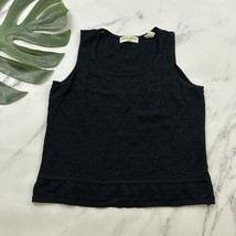Valerie Separates Womens Vintage 90s Lace Crop Top Size M Petite Black Goth - $25.73