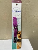 Lil Pals Petite X-Small 6-8” Dog Collar By Coastal Pet Products - Purple Glitter - £6.09 GBP