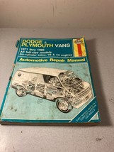 Haynes 1971-89 Dodge &amp; Plymouth Vans Repair Manual All Fulll Sizes V6 &amp; V8 - $12.99