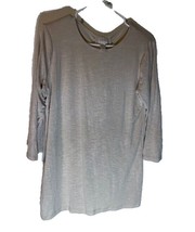 Chico’s Top S (0) Cream 3/4 Sleeve Tie Back Casual Normcore Modern Boho ... - $12.99