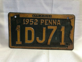 Vtg 1952 Pennsylvania License Plate Expired 3-31-1953 Plate Tag 1DJ71 - £47.36 GBP