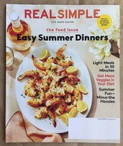 Real Simple Magazine July 2018 New Ship Free Easy Summer Dinners - £22.71 GBP