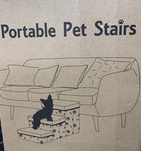 Portable Pet Stairs 3 Steps Indoor Ramp Dog Cat Ladder - $276.64 MXN