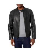 Cole Haan Men&#39;s Bonded Moto Genuine Leather Jacket - $281.46 CAD