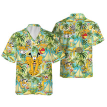 Pluto Dog Hello Summer Let&#39;s Have Fun Beach Vibes Hawaiian Shirt - £8.20 GBP+