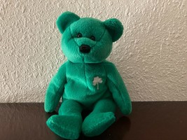 Retired *Erin* 1998 Ty Beanie Baby ~ 6&quot; Green Bear with Shamrock ~ NHT!! ~ - £5.06 GBP