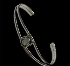 vintage sterling silver navajo fire opal cuff bracelet 6”+1.5” Open Gap ... - £58.66 GBP