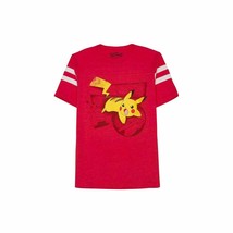 Official Licensed Pokemon Mens Pikachu Short Sleeve T Shirt Red Varsity ... - £8.31 GBP