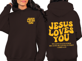 Jesus Loves You Hoodie, Christian Hoodie, Christian Sweatshirt, Jesus Ho... - £23.50 GBP