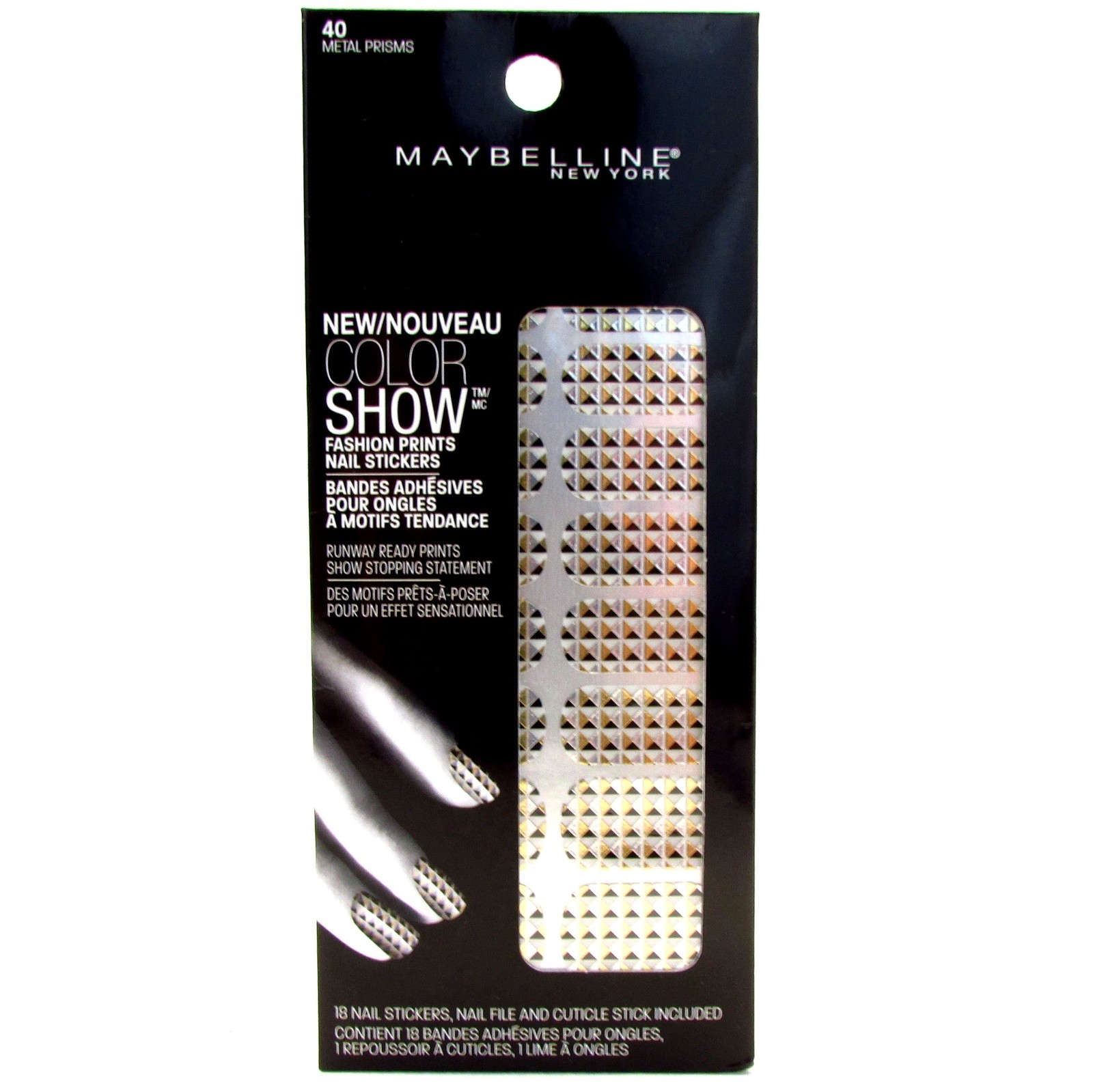 Maybelline Limited Edition Color Show Fashion Prints Nail Stickers - 40 Metal Pr - $11.99